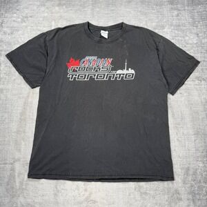 Molson Canadian Rocks Shirt Mens XL Black Vintage Y2K 2003 Rolling Stones ACDC